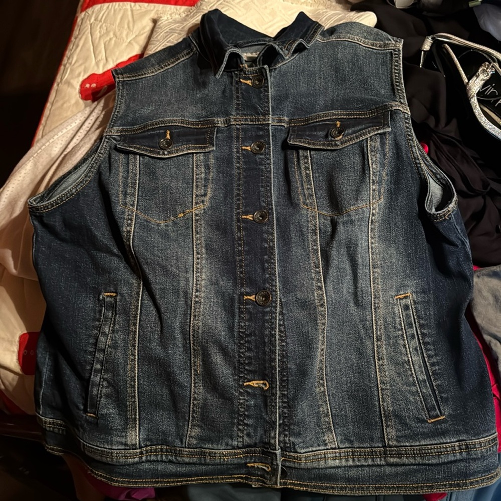 Merona Denim Vest - Blue